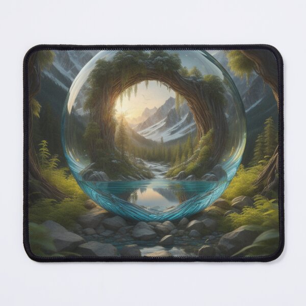 Item preview, Enchanted Vista: Winter Wilderness Glass Orb & Snow Capped Mountains designed and sold by EnchantedVista.