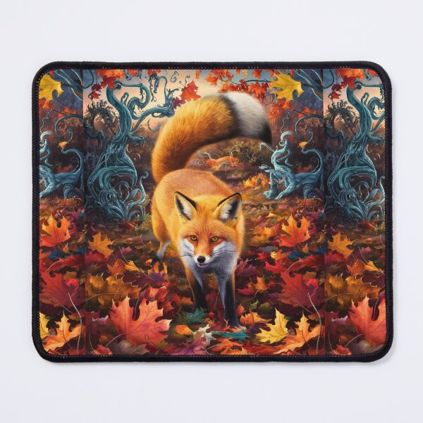 Item preview, Fox Portrait. Autumn fox, fall fox, vintage fox, fox painting, Hieronymus Bosch style designed and sold by FoxVibes.