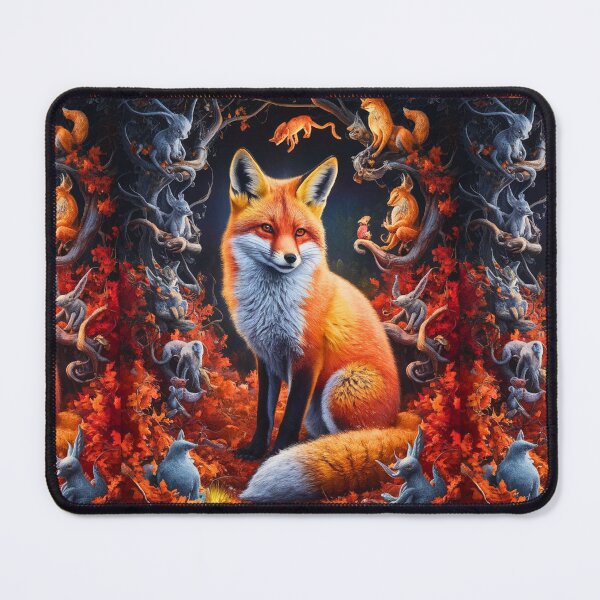 Item preview, Fox Portrait. Autumn fox, fall fox, vintage fox, fox painting, Hieronymus Bosch style designed and sold by FoxVibes.