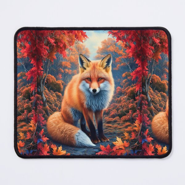 Item preview, Fox Portrait. Autumn fox, fall fox, vintage fox, fox painting, Hieronymus Bosch style designed and sold by FoxVibes.