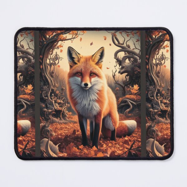 Item preview, Fox Portrait. Autumn fox, fall fox, vintage fox, fox painting, Hieronymus Bosch style designed and sold by FoxVibes.
