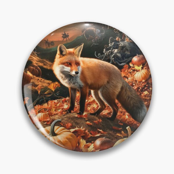 Item preview, Fox Portrait. Autumn fox, fall fox, vintage fox, fox painting, Hieronymus Bosch style designed and sold by FoxVibes.
