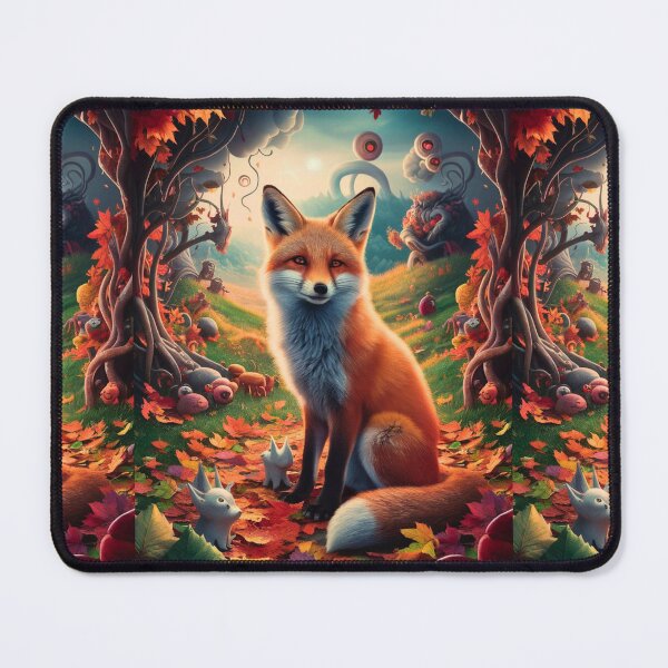 Item preview, Fox Portrait. Autumn fox, fall fox, vintage fox, fox painting, Hieronymus Bosch style designed and sold by FoxVibes.