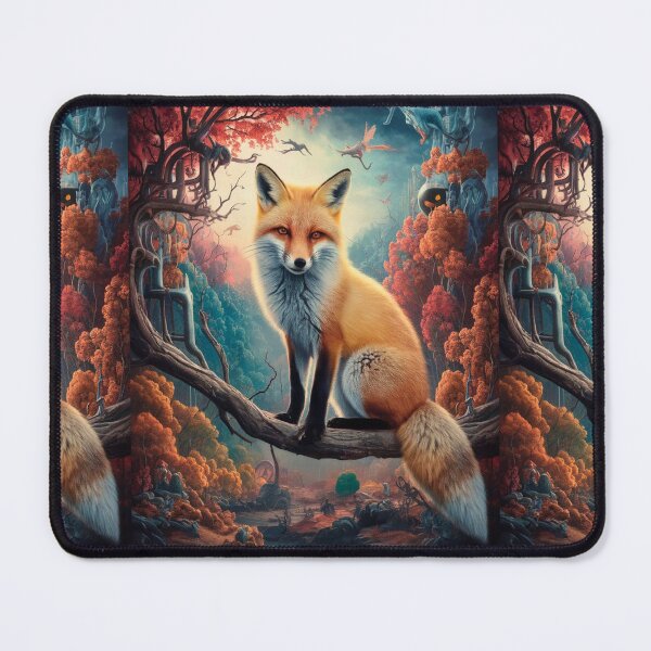 Item preview, Fox Portrait. Autumn fox, fall fox, vintage fox, fox painting, Hieronymus Bosch style designed and sold by FoxVibes.