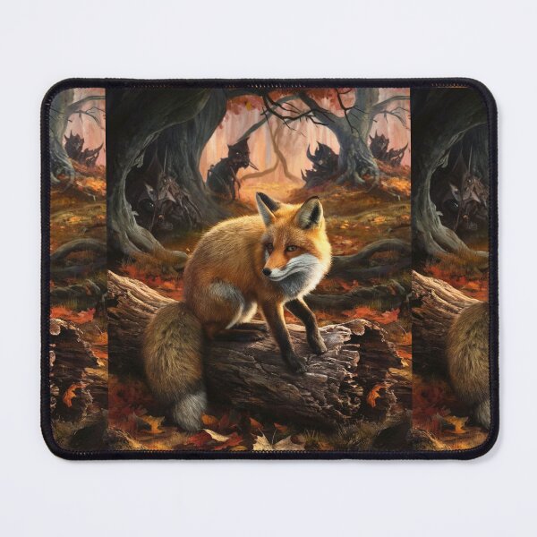 Item preview, Fox Portrait. Autumn fox, fall fox, vintage fox, fox painting, Hieronymus Bosch style designed and sold by FoxVibes.