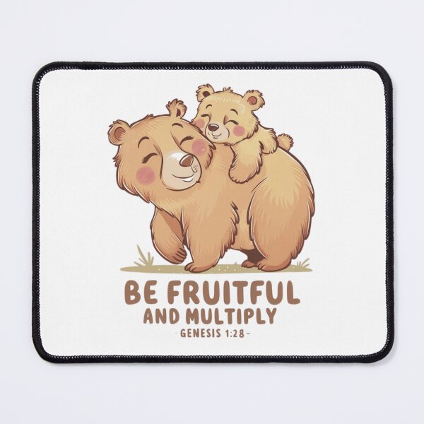 Item preview, Be Fruitful and Multiply, Genesis 1:28, Bear and Cub Art designed and sold by Faithloveshop.