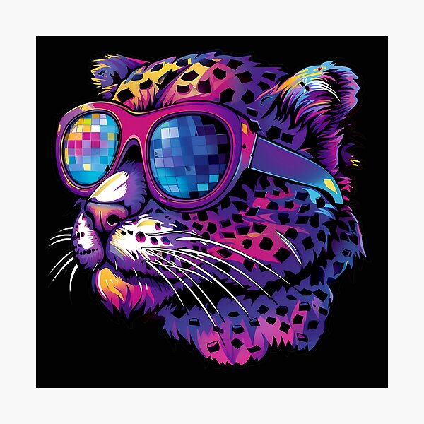 Item preview, Rainbow Leopard with Disco Sunglasses  designed and sold by KERaney.