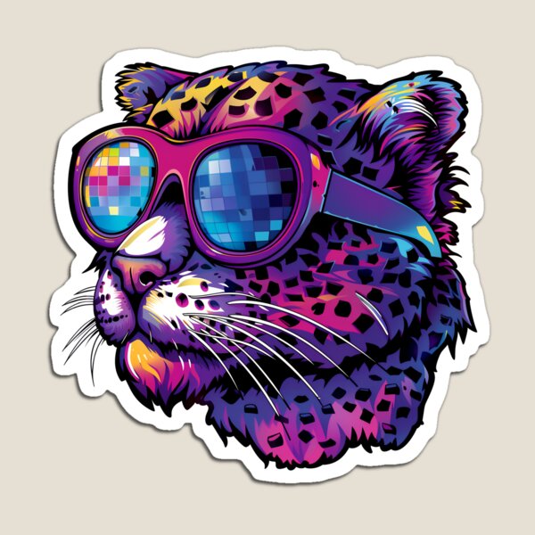 Item preview, Rainbow Leopard with Disco Sunglasses  designed and sold by KERaney.