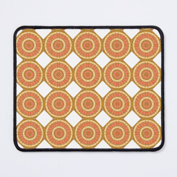 Item preview, Groovy Retro 60s 70s Orange Mandala Print designed and sold by kattakitty.