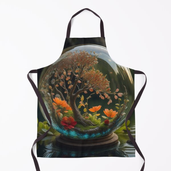Item preview, Tranquil Waters: Glass Orb With Tree & Flowers designed and sold by EnchantedVista.