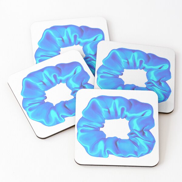 Item preview, Blue Realistic Silk Scrunchie designed and sold by BlissfulBean.