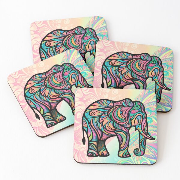 Item preview, Elephant Silhouette. Psychedelic elephant, Fantasy Elephant, colorful elephant designed and sold by ElephantVibes.