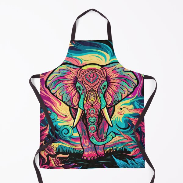 Item preview, Elephant Silhouette. Psychedelic elephant, Fantasy Elephant, colorful elephant designed and sold by ElephantVibes.