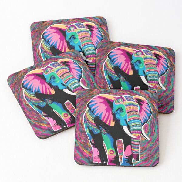 Item preview, Elephant Silhouette. Psychedelic elephant, Fantasy Elephant, colorful elephant designed and sold by ElephantVibes.