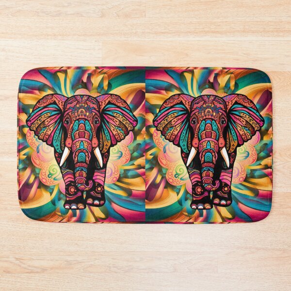 Item preview, Elephant Silhouette. Psychedelic elephant, Fantasy Elephant, colorful elephant designed and sold by ElephantVibes.