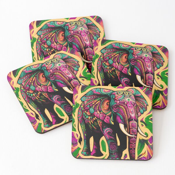 Item preview, Elephant Silhouette. Psychedelic elephant, Fantasy Elephant, colorful elephant designed and sold by ElephantVibes.