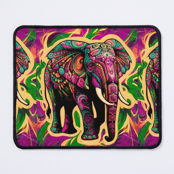 Item preview, Elephant Silhouette. Psychedelic elephant, Fantasy Elephant, colorful elephant designed and sold by ElephantVibes.