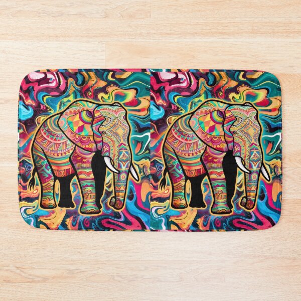 Item preview, Elephant Silhouette. Psychedelic elephant, Fantasy Elephant, colorful elephant designed and sold by ElephantVibes.