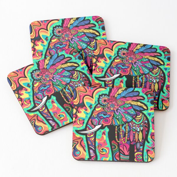 Item preview, Elephant Silhouette. Psychedelic elephant, Fantasy Elephant, colorful elephant designed and sold by ElephantVibes.