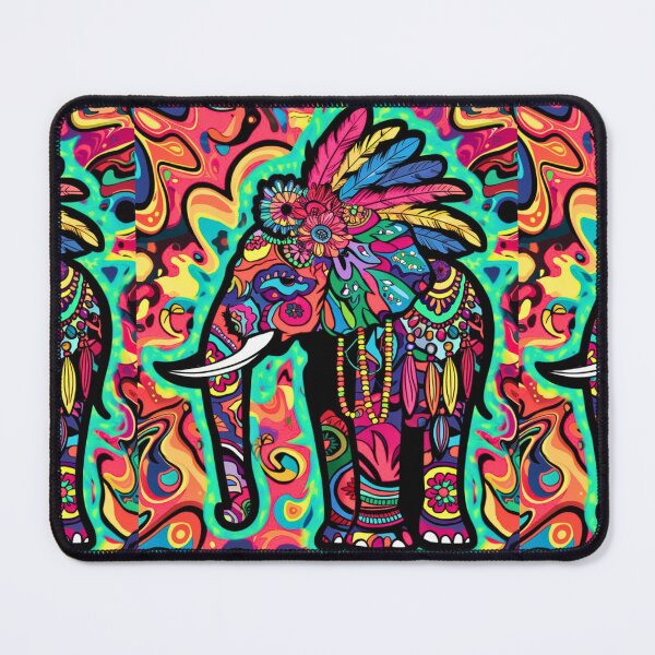 Item preview, Elephant Silhouette. Psychedelic elephant, Fantasy Elephant, colorful elephant designed and sold by ElephantVibes.