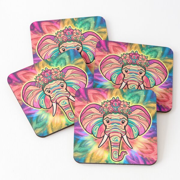 Item preview, Elephant Silhouette. Psychedelic elephant, Fantasy Elephant, colorful elephant designed and sold by ElephantVibes.