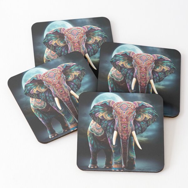 Item preview, Elephant Silhouette. Psychedelic elephant, Fantasy Elephant, colorful elephant designed and sold by ElephantVibes.