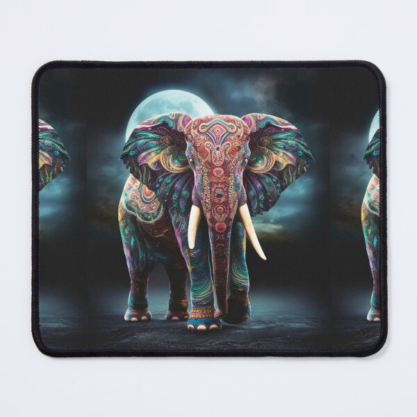 Item preview, Elephant Silhouette. Psychedelic elephant, Fantasy Elephant, colorful elephant designed and sold by ElephantVibes.