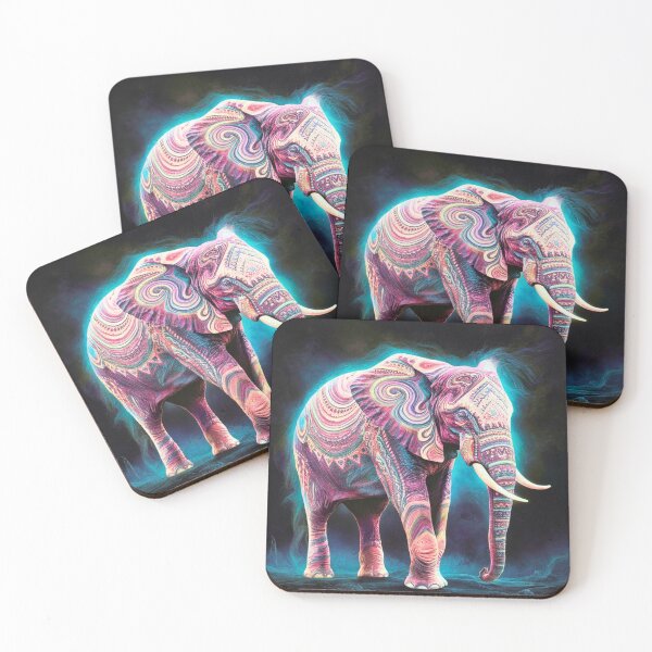 Item preview, Elephant Silhouette. Psychedelic elephant, Fantasy Elephant, colorful elephant designed and sold by ElephantVibes.