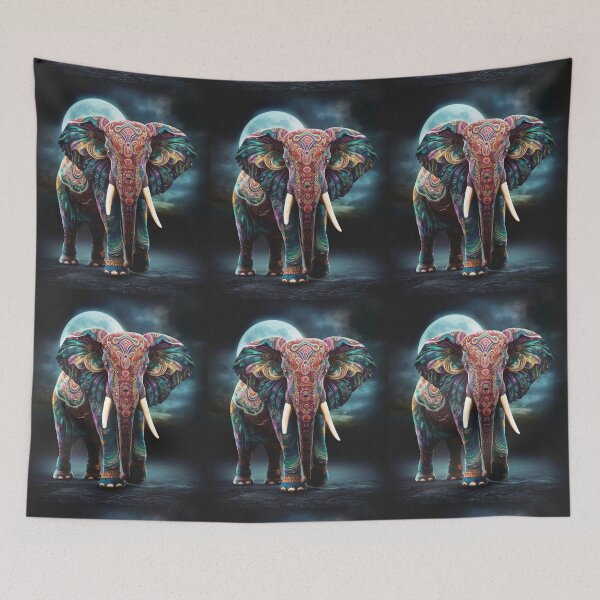 Item preview, Elephant Silhouette. Psychedelic elephant, Fantasy Elephant, colorful elephant designed and sold by ElephantVibes.