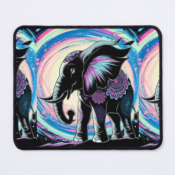 Item preview, Elephant Silhouette. Psychedelic elephant, Fantasy Elephant, colorful elephant designed and sold by ElephantVibes.