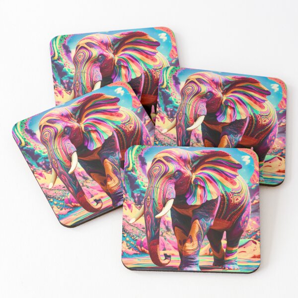Item preview, Elephant Silhouette. Psychedelic elephant, Fantasy Elephant, colorful elephant designed and sold by ElephantVibes.
