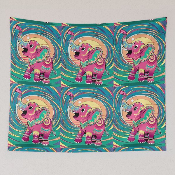 Item preview, Elephant Silhouette. Psychedelic elephant, Fantasy Elephant, colorful elephant designed and sold by ElephantVibes.