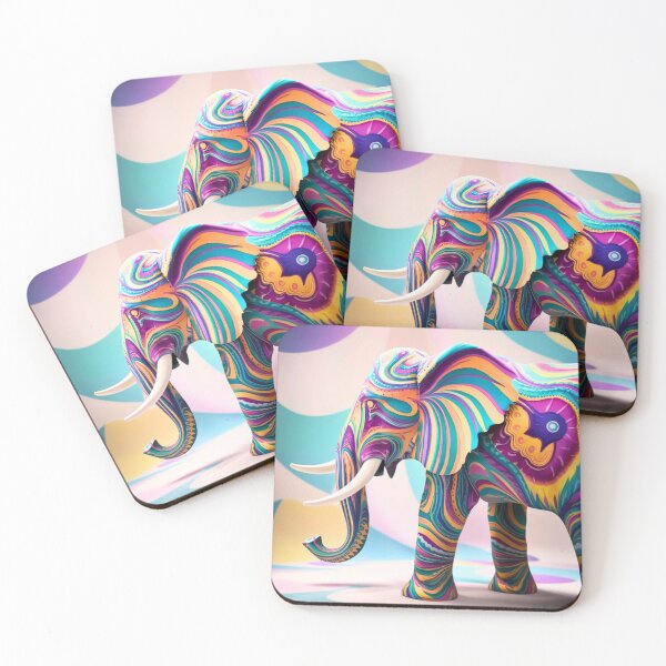 Item preview, Elephant Silhouette. Psychedelic elephant, Fantasy Elephant, colorful elephant designed and sold by ElephantVibes.