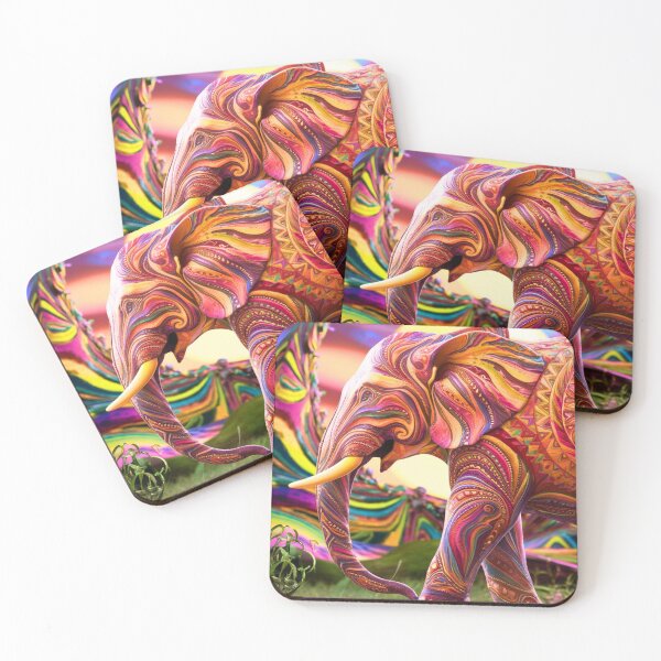 Item preview, Elephant Silhouette. Psychedelic elephant, Fantasy Elephant, colorful elephant designed and sold by ElephantVibes.
