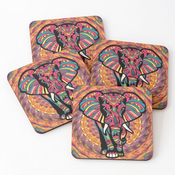 Item preview, Elephant Silhouette. Psychedelic elephant, Fantasy Elephant, colorful elephant designed and sold by ElephantVibes.