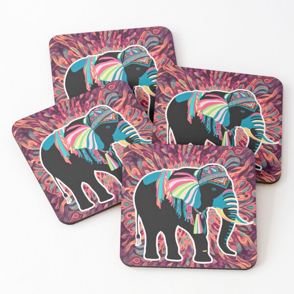 Item preview, Elephant Silhouette. Psychedelic elephant, Fantasy Elephant, colorful elephant designed and sold by ElephantVibes.