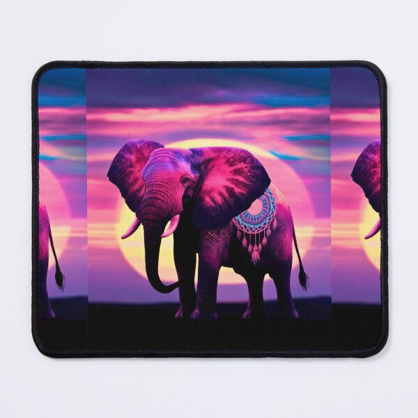 Item preview, Elephant Silhouette. Psychedelic elephant, Fantasy Elephant, colorful elephant designed and sold by ElephantVibes.