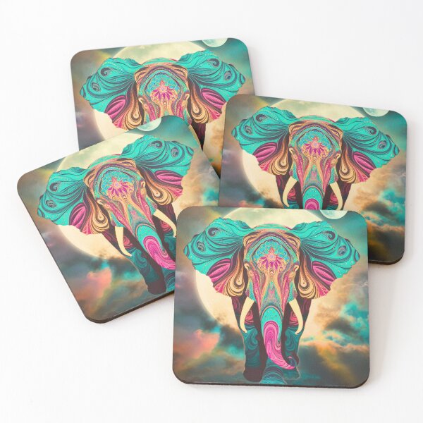 Item preview, Elephant Silhouette. Psychedelic elephant, Fantasy Elephant, colorful elephant designed and sold by ElephantVibes.