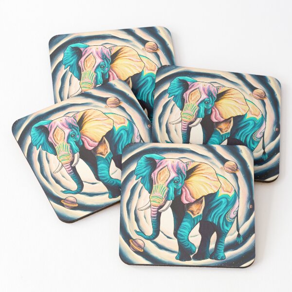 Item preview, Elephant Silhouette. Psychedelic elephant, Fantasy Elephant, colorful elephant designed and sold by ElephantVibes.