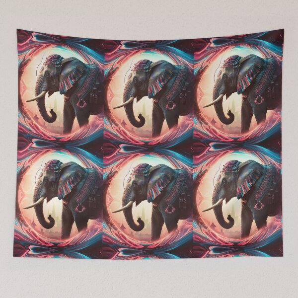 Item preview, Elephant Silhouette. Psychedelic elephant, Fantasy Elephant, colorful elephant designed and sold by ElephantVibes.