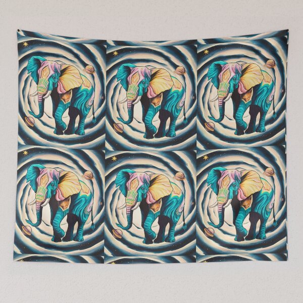 Item preview, Elephant Silhouette. Psychedelic elephant, Fantasy Elephant, colorful elephant designed and sold by ElephantVibes.