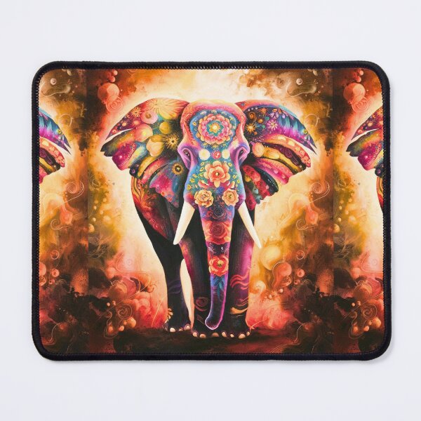 Item preview, Elephant Silhouette. Psychedelic elephant, Fantasy Elephant, colorful elephant designed and sold by ElephantVibes.