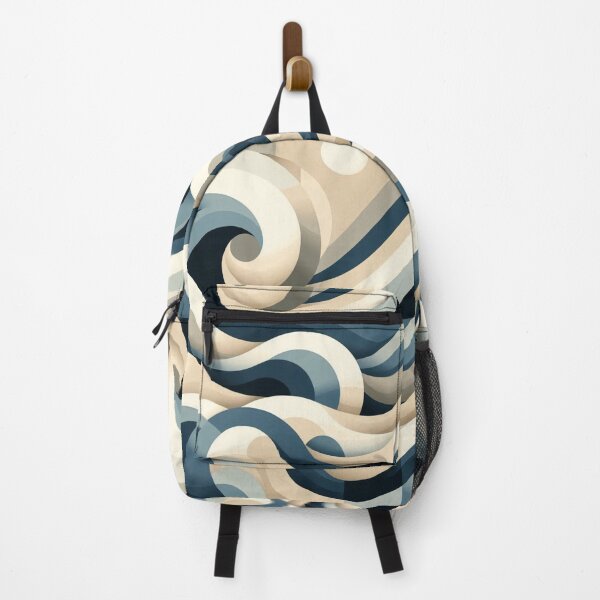 Item preview, Ocean Waves Neutral with Blue designed and sold by SeaStarAlex.