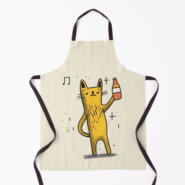 Item preview, The drinking and dancing Cat designed and sold by pmdcreations.