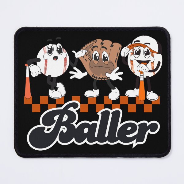 Artikelvorschau, Retro Vintage Baller mit Baseball und Handschuh entworfen und verkauft von Heather Wheeler.
