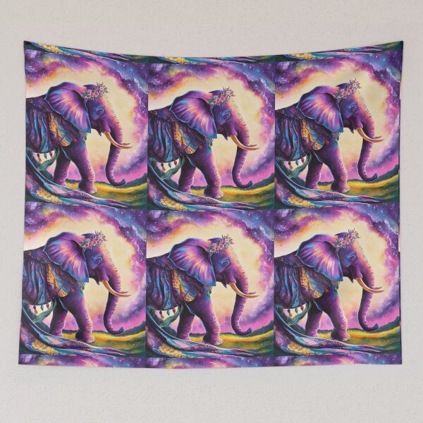 Item preview, Elephant Silhouette. Psychedelic elephant, Fantasy Elephant, colorful elephant designed and sold by ElephantVibes.