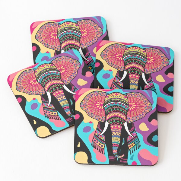 Item preview, Elephant Silhouette. Psychedelic elephant, Fantasy Elephant, colorful elephant designed and sold by ElephantVibes.
