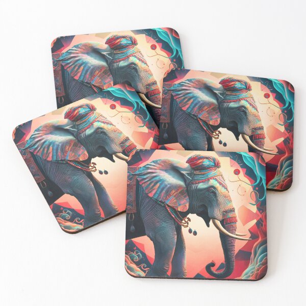 Item preview, Elephant Silhouette. Psychedelic elephant, Fantasy Elephant, colorful elephant designed and sold by ElephantVibes.