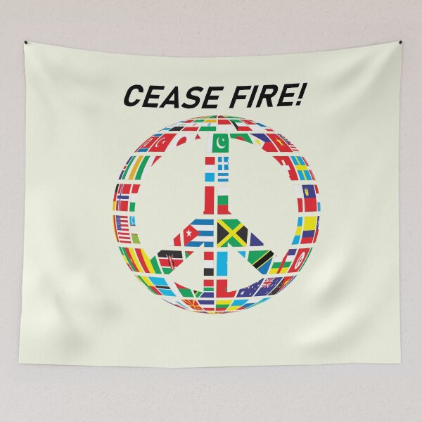 Item preview, "Cease Fire" Peace&Love designed and sold by GoodNRG Boutique .