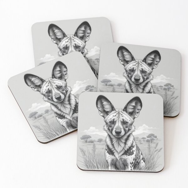 Item preview, African Wild Dog Pencil Art designed and sold by WildlifeInc.